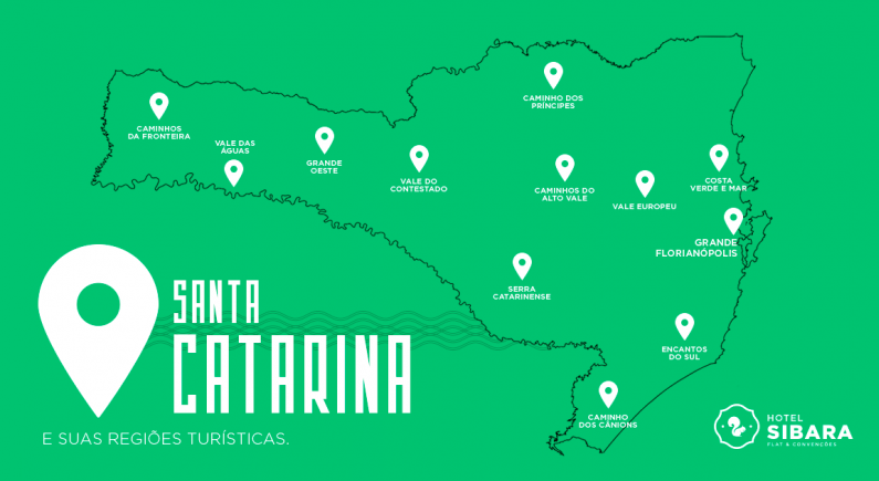 As regiões turísticas de Santa Catarina